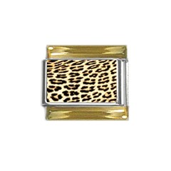 Leopard Print Gold Trim Italian Charm (9mm) by TShirt44