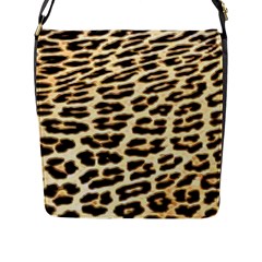 Leopard Print Flap Closure Messenger Bag (l) by TShirt44