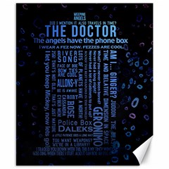 Doctor Who Tardis Canvas 8  X 10  by Cendanart