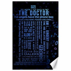 Doctor Who Tardis Canvas 24  X 36  by Cendanart