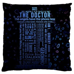 Doctor Who Tardis Standard Premium Plush Fleece Cushion Case (two Sides) by Cendanart