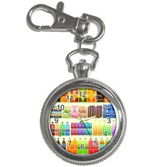 Supermarket Shelf Products Snacks Key Chain Watches by Cendanart