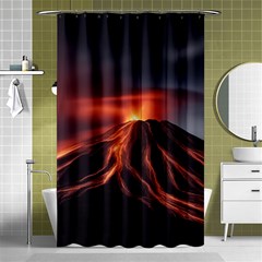 Volcanic Eruption Shower Curtain 48  X 72  (small)  by Proyonanggan