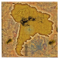 Vintage Map Of The World Continent Wooden Puzzle Square by Proyonanggan