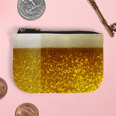 Light Beer Texture Foam Drink In A Glass Mini Coin Purse by Cemarart