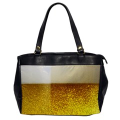 Light Beer Texture Foam Drink In A Glass Oversize Office Handbag by Cemarart