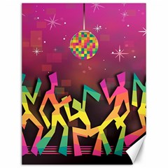 Dancing Colorful Disco Canvas 12  X 16  by Bajindul