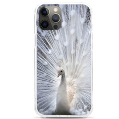 White Peacock Bird Iphone 12 Pro Max Tpu Uv Print Case by Ndabl3x