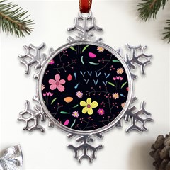 Beautiful Flower Plants Aesthetic Secret Garden Metal Large Snowflake Ornament by Grandong