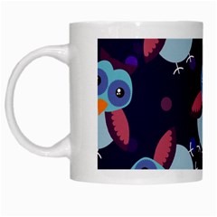 Owl Pattern Background White Mug by Grandong