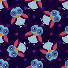 Owl Pattern Background Play Mat (rectangle) by Grandong