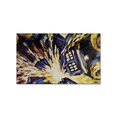 Tardis Doctor Who Pattern Sticker (rectangular) by Cemarart