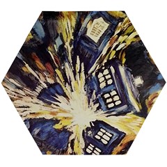 Tardis Doctor Who Pattern Wooden Puzzle Hexagon by Cemarart