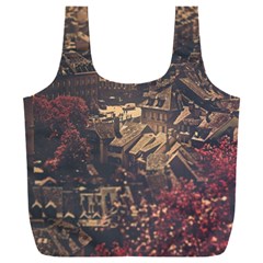 Vintage Cityscape City Retro Old Full Print Recycle Bag (xxxl) by Cemarart