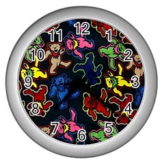 Dead Head Deadhead Grateful Dead Wall Clock (silver) by Cemarart