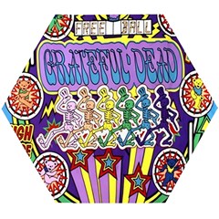 Grateful Dead Wooden Puzzle Hexagon by Cemarart