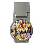 The Simpsons, Cartoon, Crazy, Dope Money Clips (Round)  Front