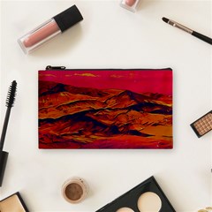 Time Wind Polishpattern Architecture Building City Cityscape Nature Pop-art Pop Surrealism  Retrowave Cosmetic Bag (small) by Cemarart