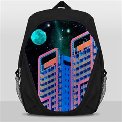 Fantasy City Architecture Building Cityscape Backpack Bag by Cemarart