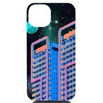 Fantasy City Architecture Building Cityscape iPhone 14 Black UV Print Case Front