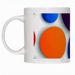 Abstract Dots Colorful White Mug by nateshop