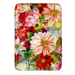 Painted Flowers Texture, Floral Background Rectangular Glass Fridge Magnet (4 Pack) by nateshop