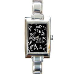 Knowledge Drawing Education Science Rectangle Italian Charm Watch by Proyonanggan