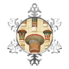 Egyptian Architecture Column Metal Small Snowflake Ornament by Proyonanggan