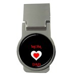 Mom And Dad, Father, Feeling, I Love You, Love Money Clips (Round)  Front