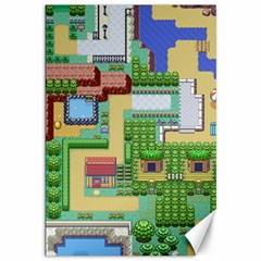 Pixel Map Game Canvas 12  X 18  by Cemarart