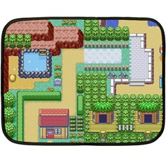 Pixel Map Game Fleece Blanket (mini) by Cemarart