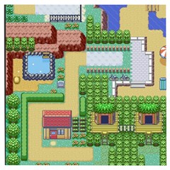 Pixel Map Game Wooden Puzzle Square by Cemarart