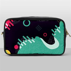 Colorful Background, Material Design, Geometric Shapes Toiletries Bag (one Side) by nateshop