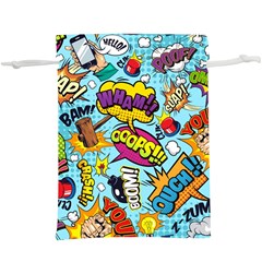 Graffiti Word Seamless Pattern Lightweight Drawstring Pouch (xl) by Bedest