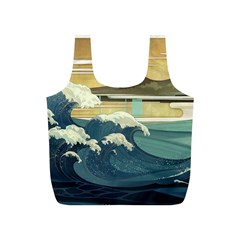 Sea Asia Waves Japanese Art The Great Wave Off Kanagawa Full Print Recycle Bag (s) by Cemarart