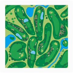 Golf Course Par Golf Course Green Medium Glasses Cloth by Cemarart