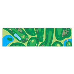 Golf Course Par Golf Course Green Oblong Satin Scarf (16  X 60 ) by Cemarart