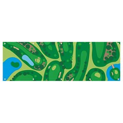 Golf Course Par Golf Course Green Banner And Sign 12  X 4  by Cemarart