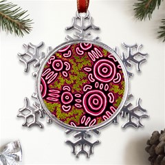 Authentic Aboriginal Art - You Belong Metal Large Snowflake Ornament by hogartharts