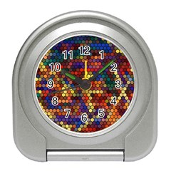 Flower Retro Funky Psychedelic Travel Alarm Clock by Ndabl3x