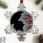 Astrology Surreal Surrealism Trippy Visual Art Metal Small Snowflake Ornament Front