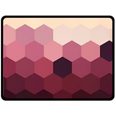 Hexagon Valentine Valentines Fleece Blanket (large) by Grandong