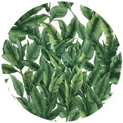 Tropical Leaves Wooden Puzzle Round by goljakoff