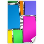 Shapes Texture Colorful Cartoon Canvas 24  x 36  23.35 x34.74  Canvas - 1