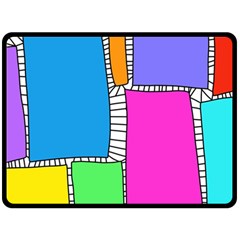 Shapes Texture Colorful Cartoon Fleece Blanket (large) by Cemarart