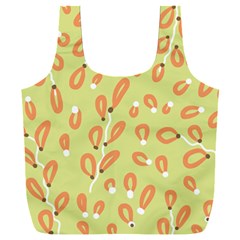 Pattern Leaves Print Background Full Print Recycle Bag (xxl) by Cemarart