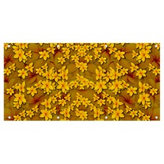 Blooming Flowers Of Lotus Paradise Banner And Sign 8  X 4  by pepitasart