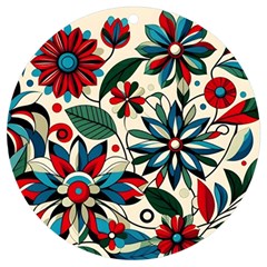 Flora Pattern Flower Uv Print Acrylic Ornament Round by Grandong