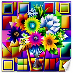 Flower Vase Flower Collage Pop Art Canvas 12  X 12  by Bedest