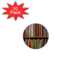 Book Nook Books Bookshelves Comfortable Cozy Literature Library Study Reading Reader Reading Nook Ro 1  Mini Buttons (10 Pack)  by Maspions